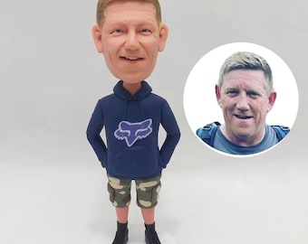 Outdoor men Bobblehead Custom, Personalized Christmas Bobblehead For Dad, Romantic Anniversary Gifts For Husband, Custom Bobblehead for boss