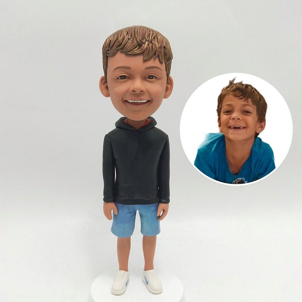 Custom Bobbleheads Of Kids, Custom Bobbleheads For Kids, Customized Kids Bobblehead, Unique Christmas Gifts For Children Custom Boy Bobble