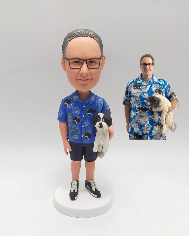 Police In Blue Bobblehead - Custom Officer Figurine Gift main image 1