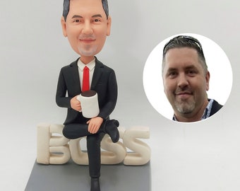 Personalized Birthday Gift For Boss Male, Custom Bobblehead Business Suit, Best Gifts For Business Executives, Christmas Cool Gifts for Boss