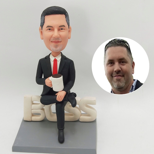 Personalized Birthday Gift For Boss Male, Custom Bobblehead Business Suit, Best Gifts For Business Executives, Christmas Cool Gifts for Boss