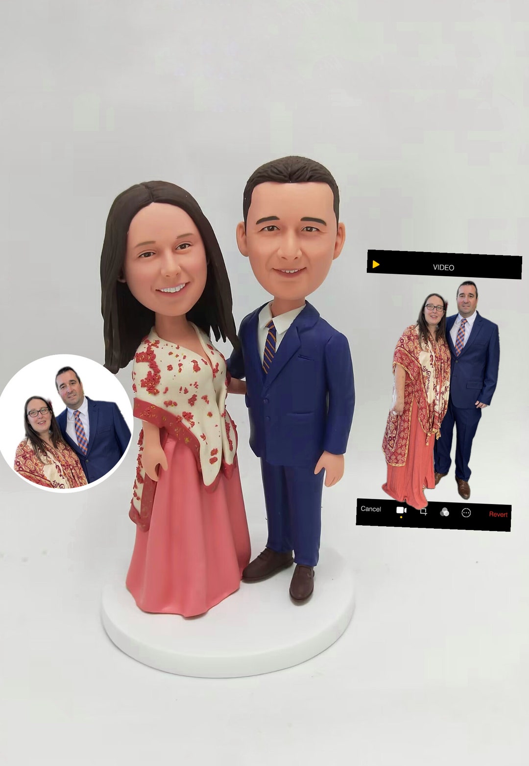 Happy Couple Bobblehead - Custom Personalized Gift Set