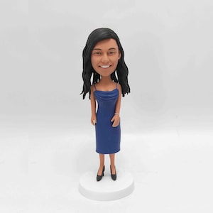 Woman Bobblehead Custom, Wife Birthday Cake Topper, Anniversary Gift For Her, Custom Bobble Head For Girlfriend, Mom, Custom Female Figure
