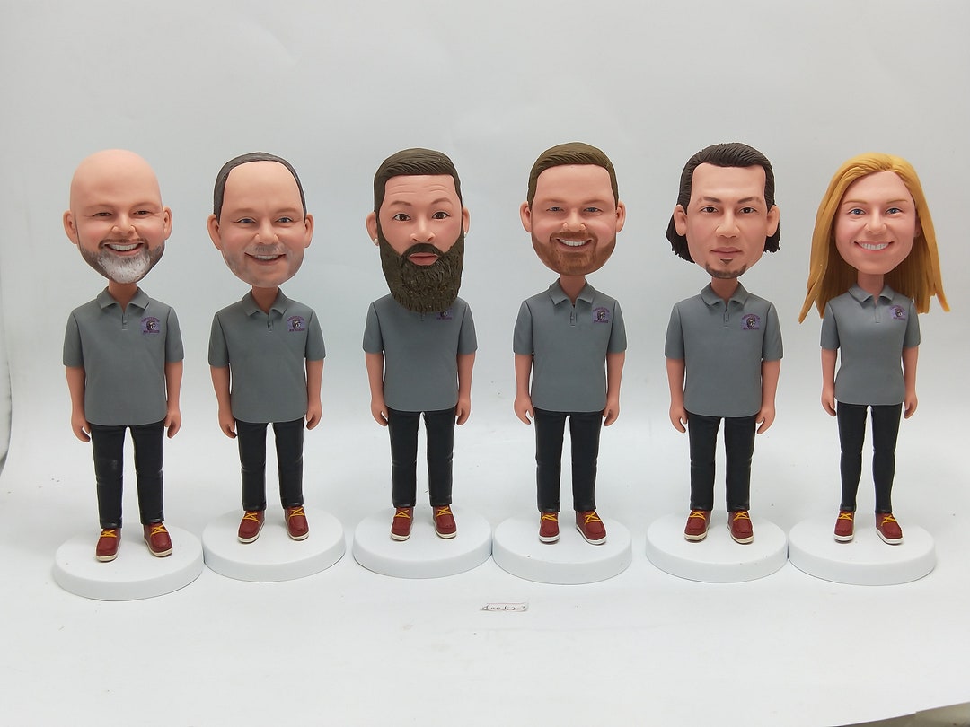 Custom Different Bobbleheads Over 6 People Custom Company Etsy