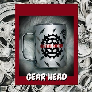 Gear Head Diamond Plate Coffee Mug Tumbler