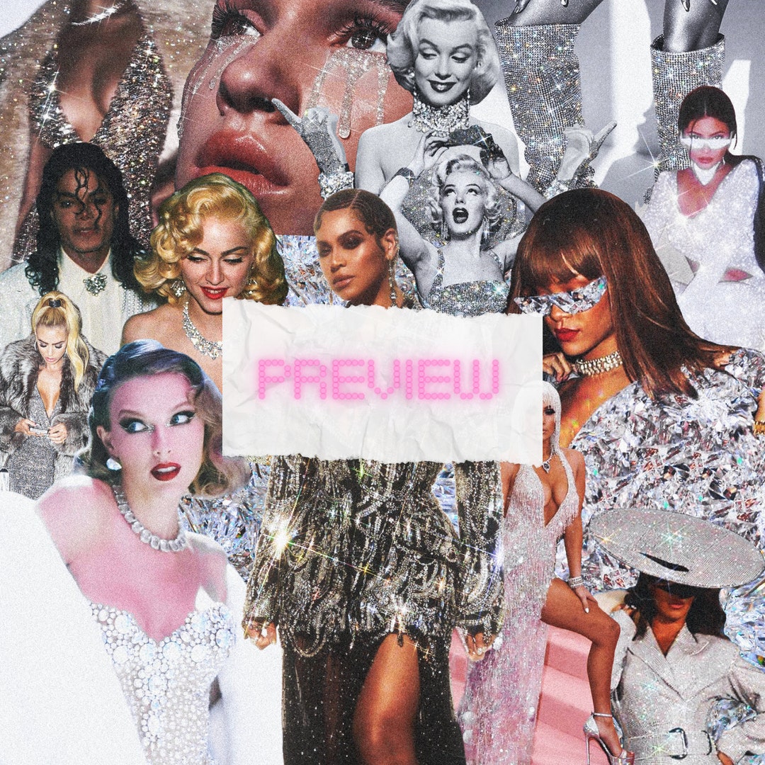 Baddie Aesthetic Wallpaper Glitter Etsy