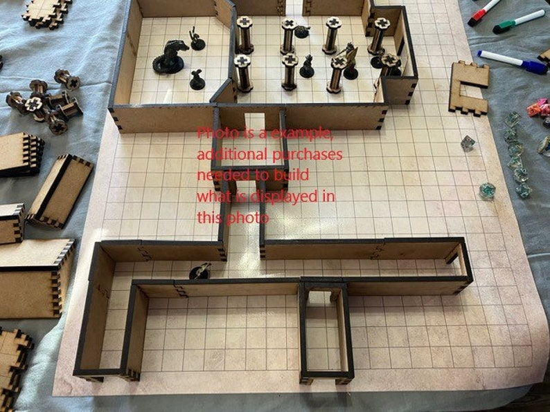Walls Modular 25mm 28mm Scale for Models and Table Top Gaming