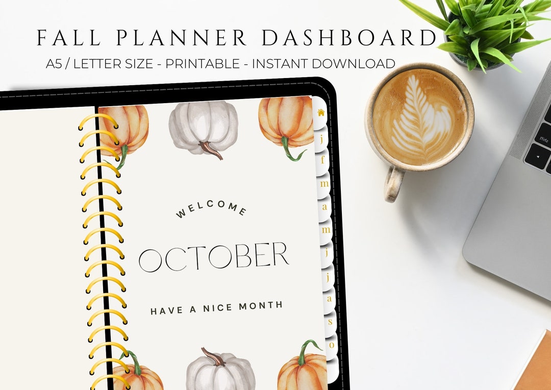Planner Dashboard A5 Printable, Planner Dashboard A5, Instant Download ...