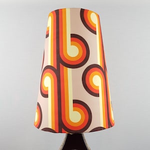 Retro Handmade Tapered LAMP SHADE for Table Lamps 1970s style