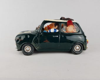 Vintage Guillermo FORCHINO  "My First Love"  Polyresin Limited Edition Collector Car Figurine Comic Art 2004 Veronese Mini Cooper