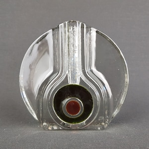 Vintage WALTHER SOHNE Solifleur Transparent Glass Vase West Germany 1960s 1970s