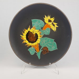 West German Fat Lava Wallplate by Ruscha - Sunflowers