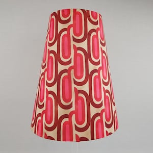 Retro Handmade Tapered LAMP SHADE for Table Lamps 1970s style