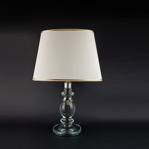 Vintage HOLMEGAARD CLARIDGE Astoria Transparent  Glass Table Lamp by Jacob Bang from Denmark 1978s