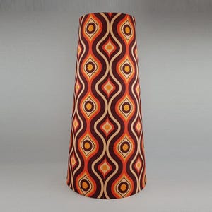 Retro Handmade Tapered LAMP SHADE for Table Lamps 1970s style