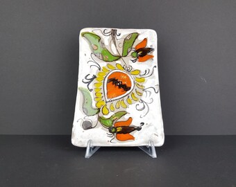Vintage ELIO SCHIAVON Stylish Dish Mid Century Pottery Italian Pottery 1960s
