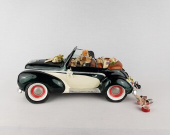 Vintage Guillermo FORCHINO  "Just Married"  Polyresin Limited Edition Collector Car Figurine Comic Art 2004 Veronese no. 01615 Wedding Car
