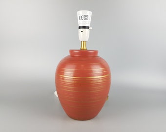 Vintage Salmon Colored Table Lamp 1960s