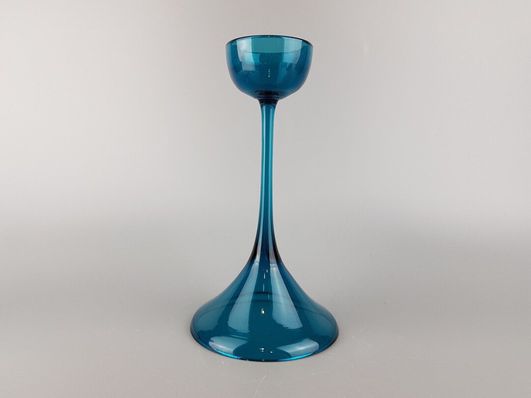 Vintage WMF IKORA Turquoise Glass Candle Holder by Cari Zalloni West