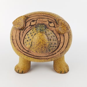 Vintage BULLDOG autorstwa LISA LARSON z serii Kennel firmy Gustavsberg Studio Pottery Sweden 1972