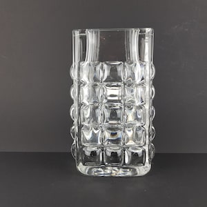 Vintage ICHENDORF GLASS Design Block Vase by Horst Tuselmann West Germany 1960-70s