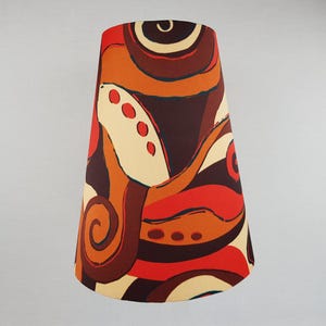 Retro Handmade Tapered LAMP SHADE for Table Lamps 1970s style