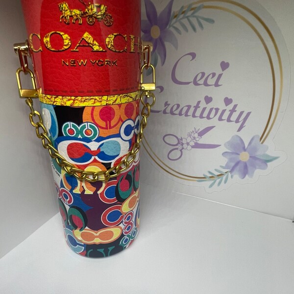 Tumbler With Chain Etsy