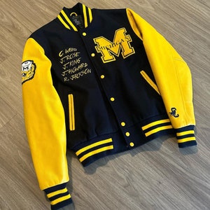 Maker of Jacket Custom Orders Design Yellow and Black Varsity