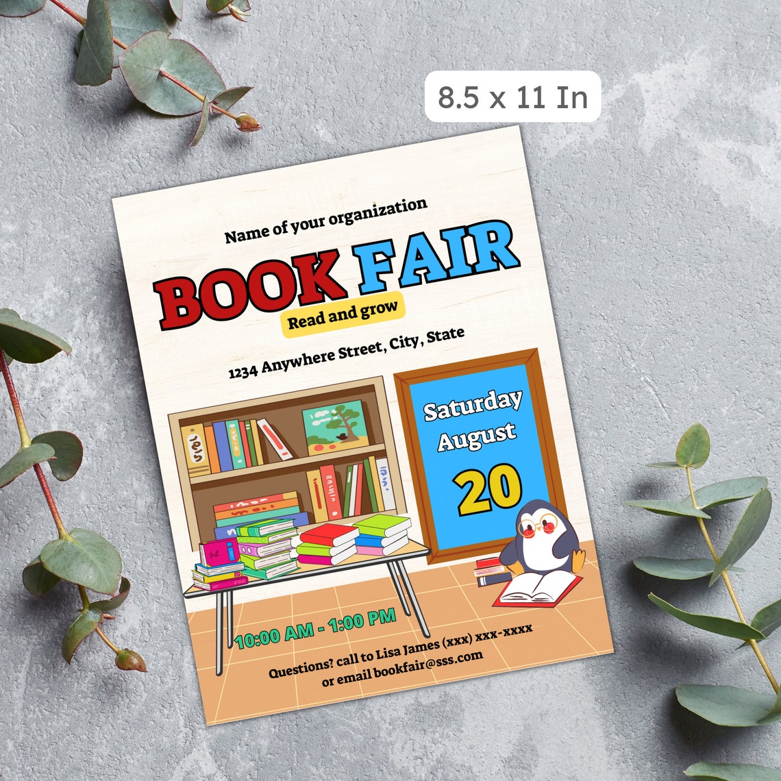 Book Fair Flyer, Scholastic Book, Fair Reading Party, School Fundraiser ...