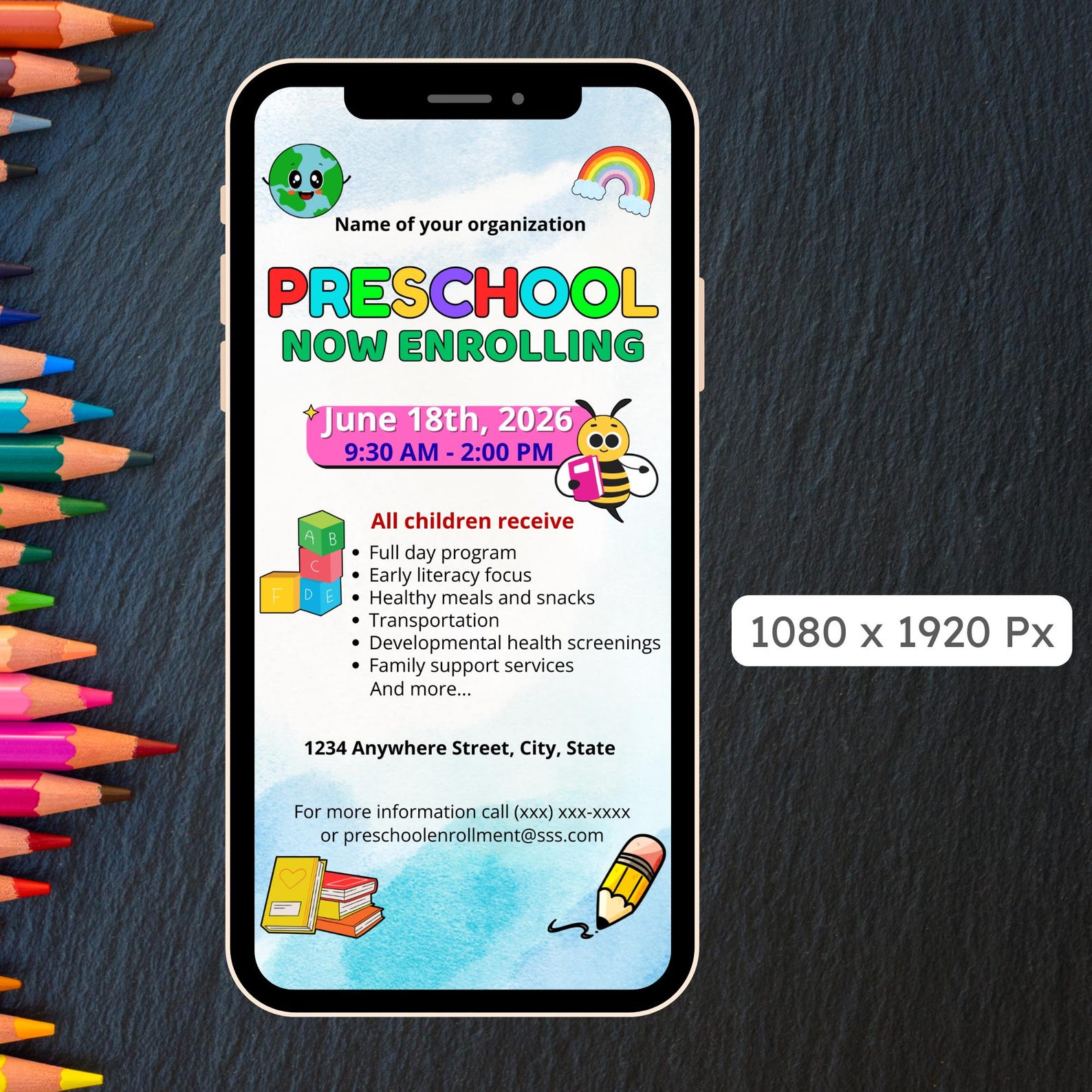 Preschool Now Enrolling Flyer, Open Registration, Daycare Template ...