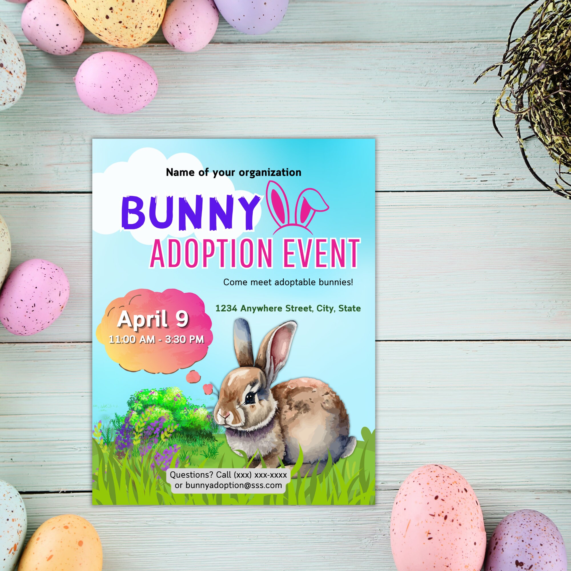 Rabbit Transit Flyer.pdf Bunny Adoption Event Flyer, Rabbit Adoption, Animal Rescue, Pet ...