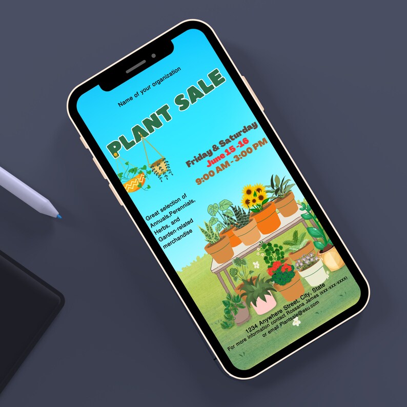 Plant Sale Flyer Design for Sale Perennial Plants for Sale Annuals