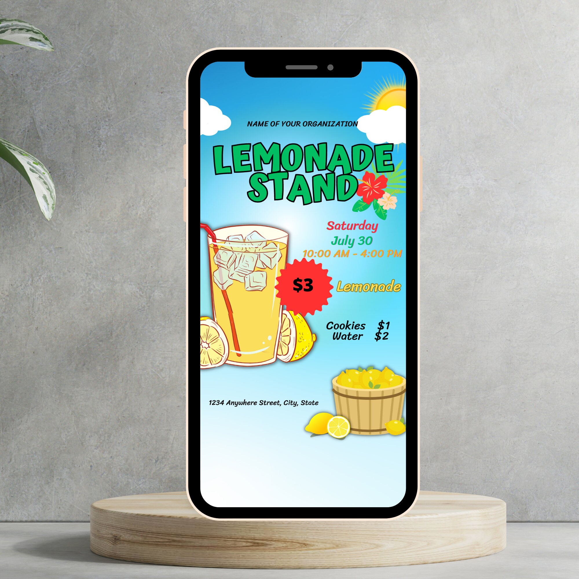 Lemonade Stand Flyer Lemonade Fundraiser School Summer Picnic Pta