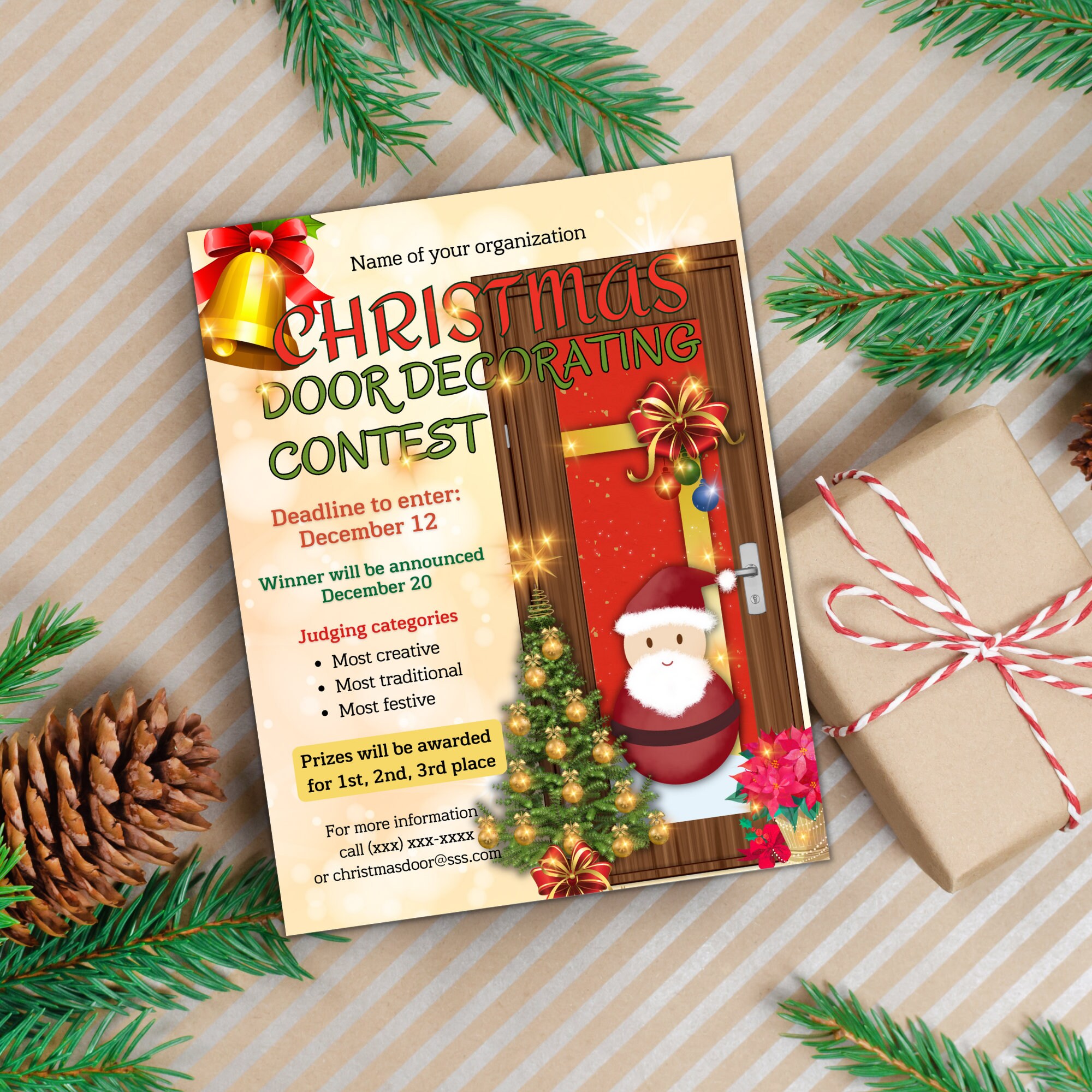 christmas-door-decorating-contest-flyer-photos-with-santa-city-town-community-kids-holiday-party-editable-printable-instant-download-etsy for Free Printable Christmas Door Decorations Christmas Door Decorating Contest Flyer Photos With Santa City Town Community Kids Holiday Party Editable Printable Instant Download - Etsy for Free Printable Christmas Door Decorations