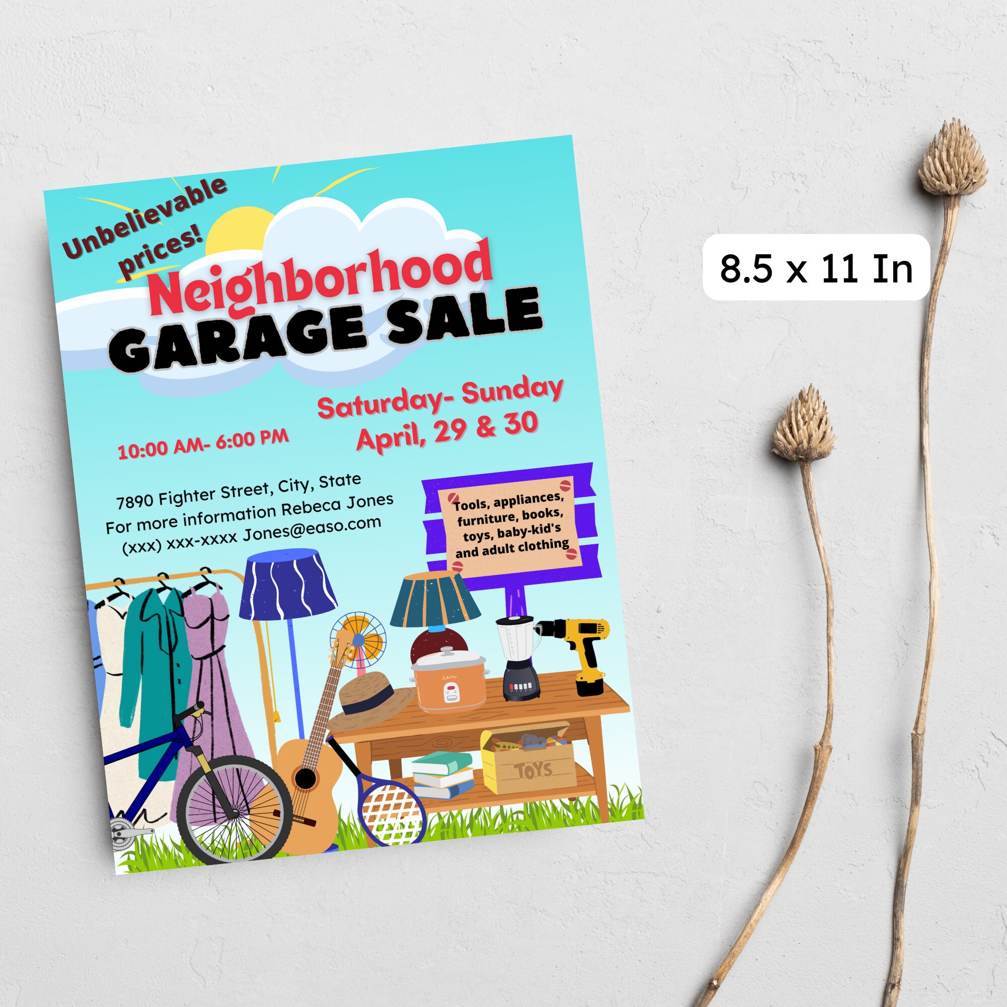 Neighborhood Garage Sale Flyer Garage Sale Flyer Yard Sale Flyer