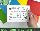 IEP Team Thank You Card Printable with A2 Envelope (Digital Download)
