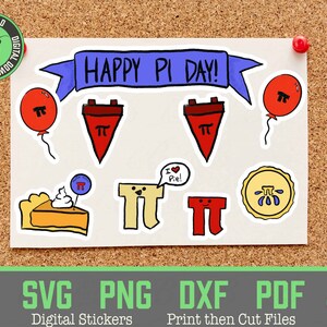 Printable Pi Day Sticker Pack, Math-themed (digital Download) - Etsy