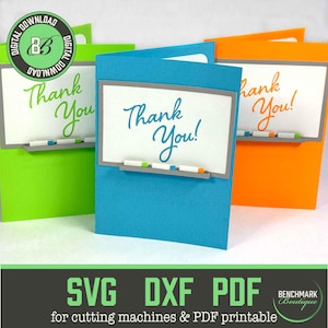 SVG Dankeskarte Whiteboard Karte mit 3D Popup Danke-Karte DIY Lehrer Wertschätzung Karte lat flay pop up svg Mitarbeiter Dankeschön Karte