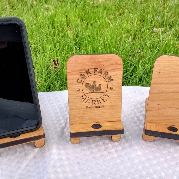 Handmade solid wood collapsible phone holder| Michigan Made