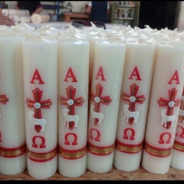 Exquisite and Beautiful Handmade Paschal Candle a true work of art, crafted by skilled artisans in Mexico.