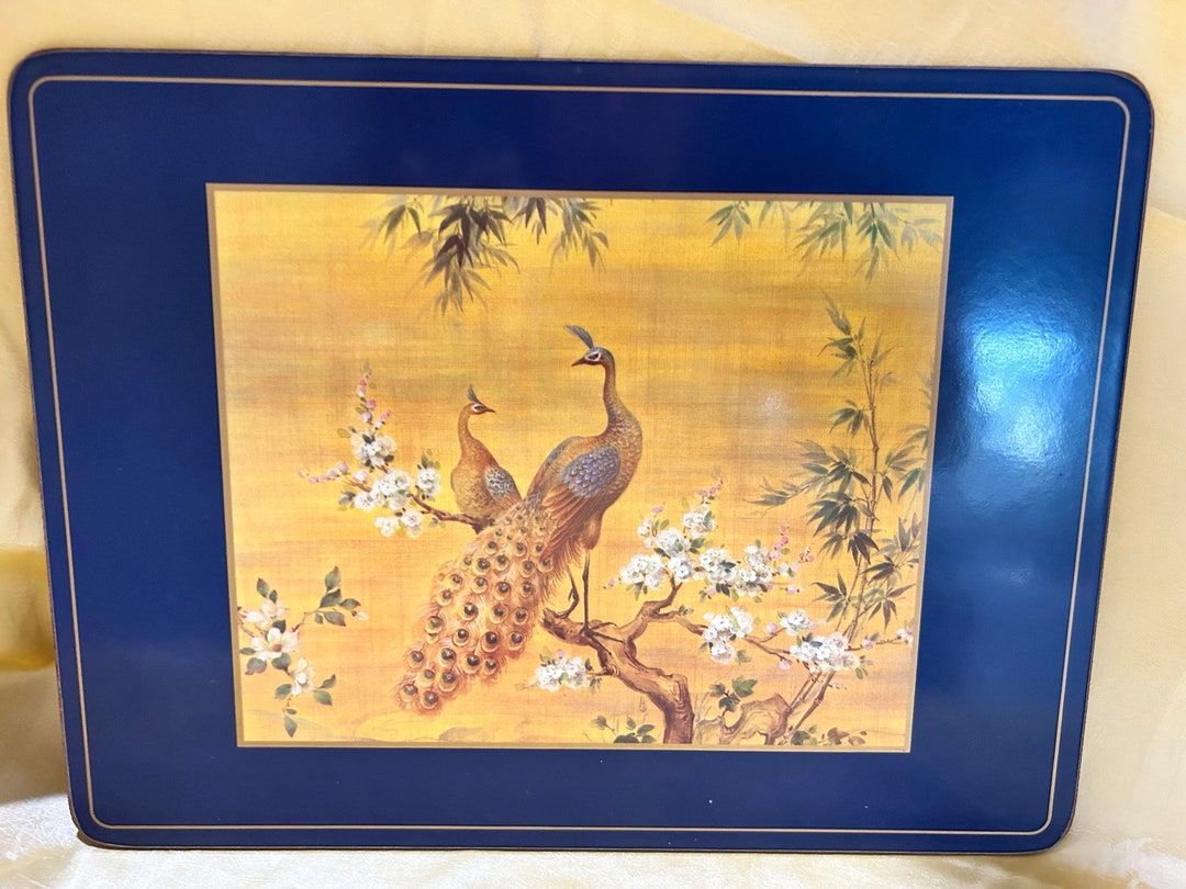 Set of 4 Pimpernel Peacock Collection Placemats Etsy