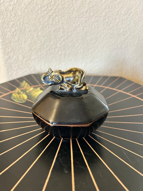 Elephant Trinket Pottery Dish