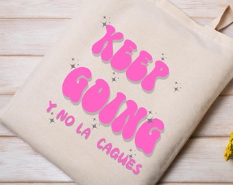 Latina Pride Cotton Canvas Tote Bag, Spanglish Motivation