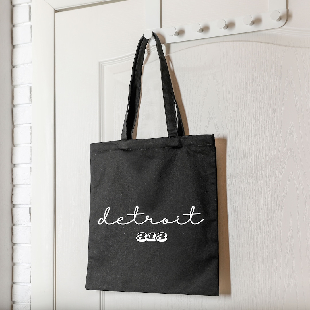 Detroit 313 Tote Bag, Detroit Tote Bagtote Bag Detroit,reusable Tote
