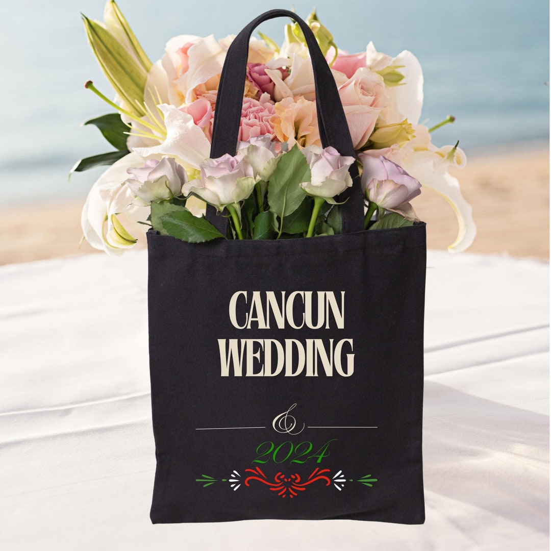 Cancun Tote Bag, Cancun Mexico Tote Bag, Mexico Wedding Tote Bag ...