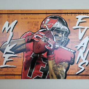 Mike Evans 36x24 Digital Painting on Canvas