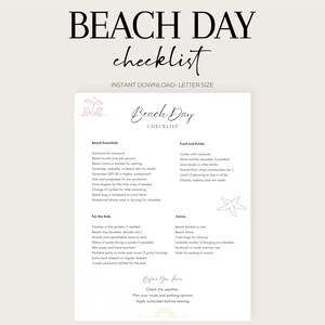Beach Day Checkliste