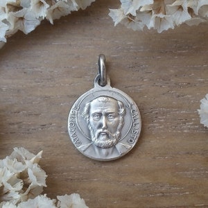 Pendentif religieux - Catacombe de Callixte / Pape Jean XXIII Médaille antique - Accessoire chrétien -