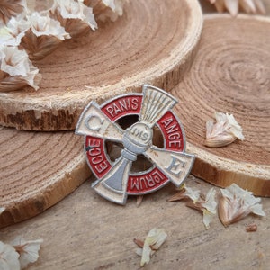 Communion Brooch - Cross with host and chalice - Eucharist - Religious jewellery - Ecce panis angelorum - Christian accessory