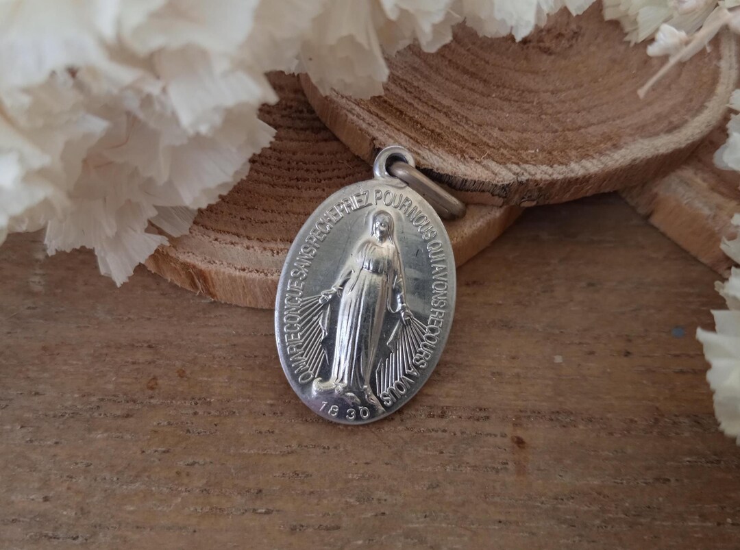 Blessed Virgin Mary - Miraculous Medal - Aluminium Pendant - Christian ...